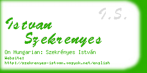 istvan szekrenyes business card